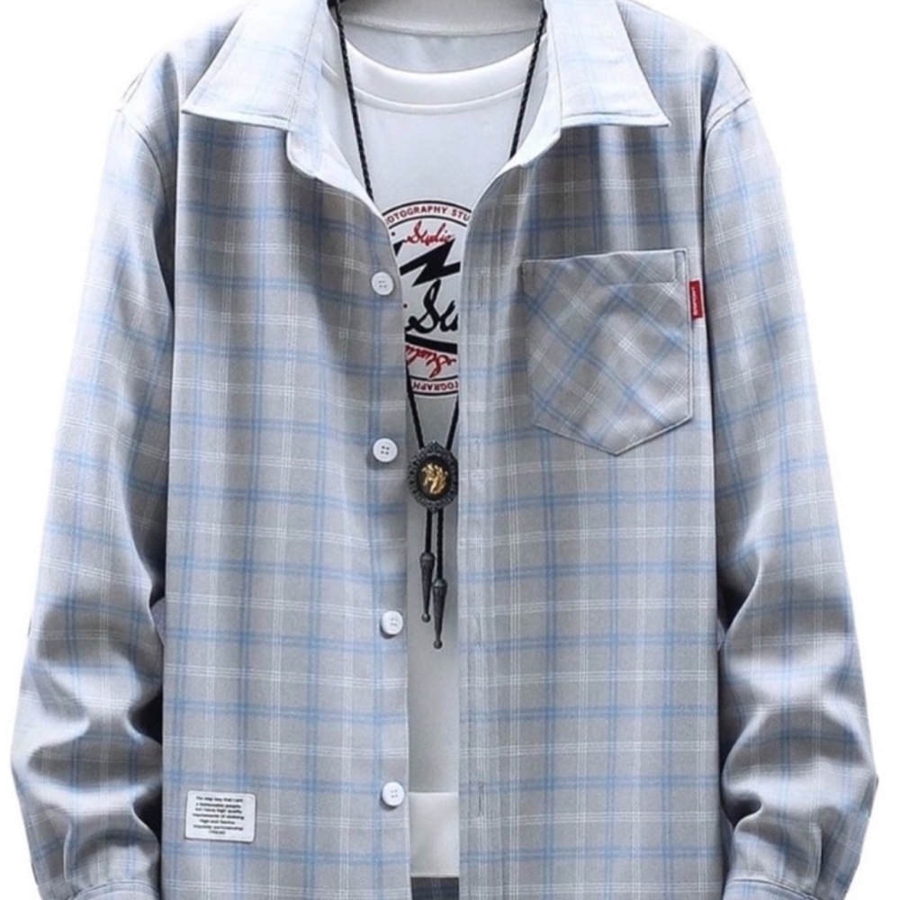 NWT-Mens plaid button down shirt